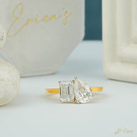 The Destiny - Pear & Emerald Hidden Halo Toi et Moi