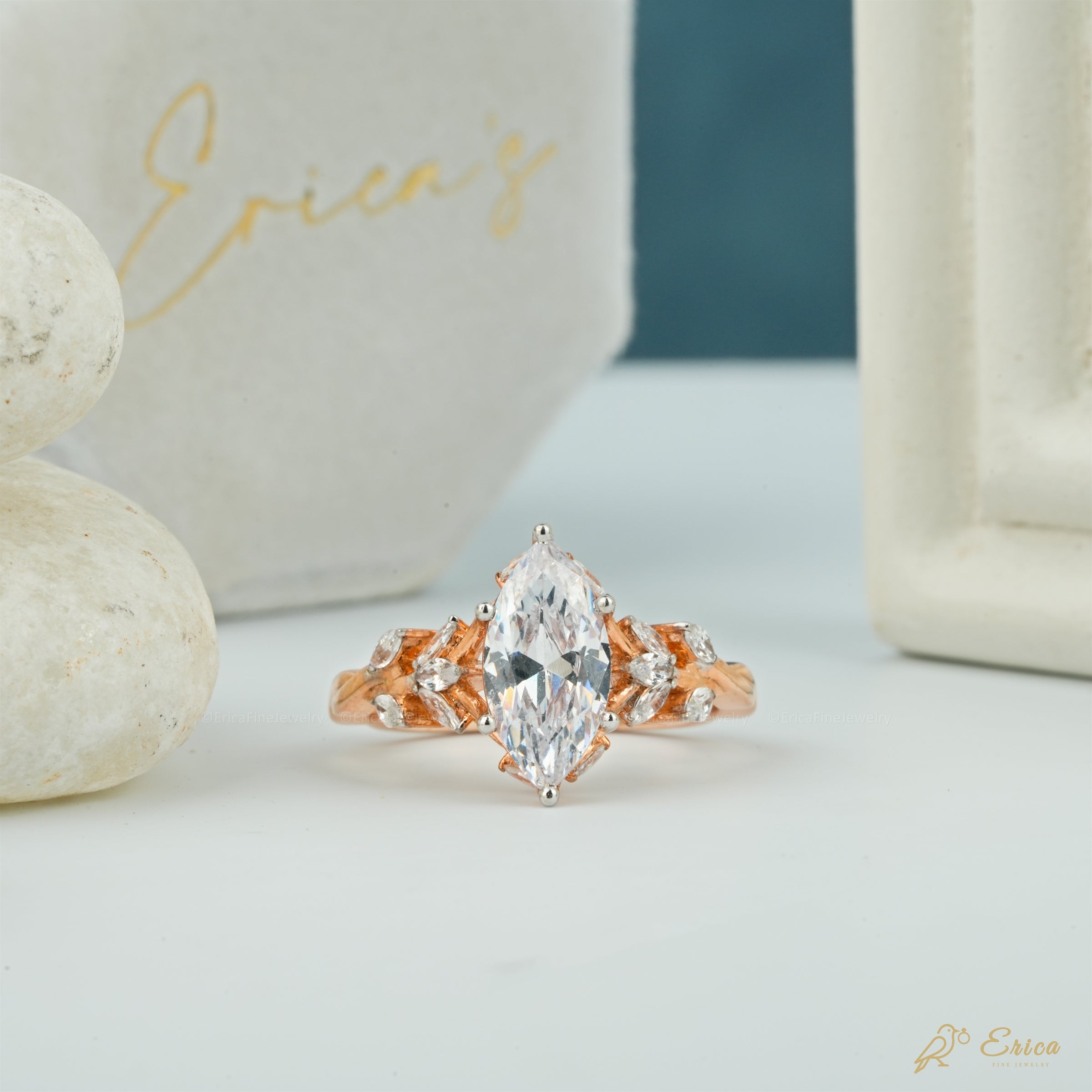 The Wisteria - Vintage Marquise Twisted Band
