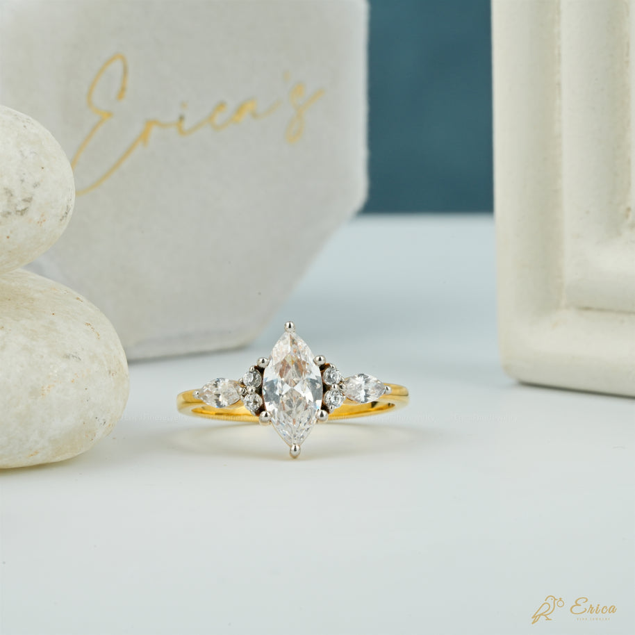The Cascade - Marquise with marquise Sides