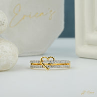 The Chevron - Curved Pavé Band