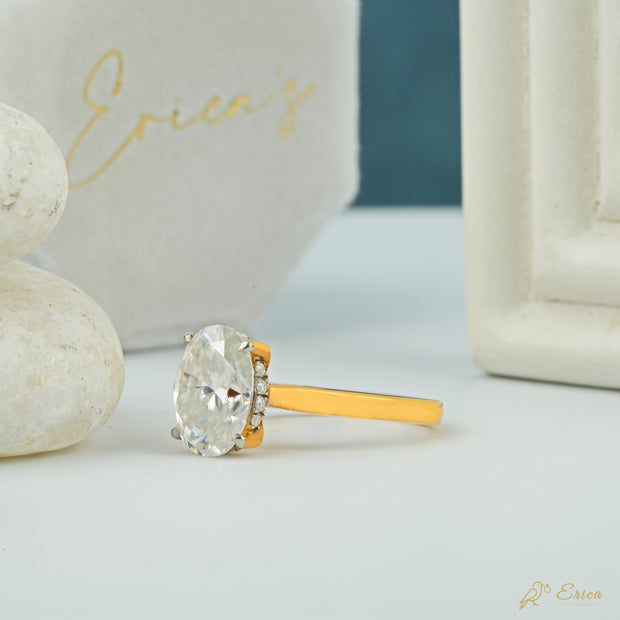The Coronet - Oval Crown Lab Grown Diamond Hidden Halo Ring