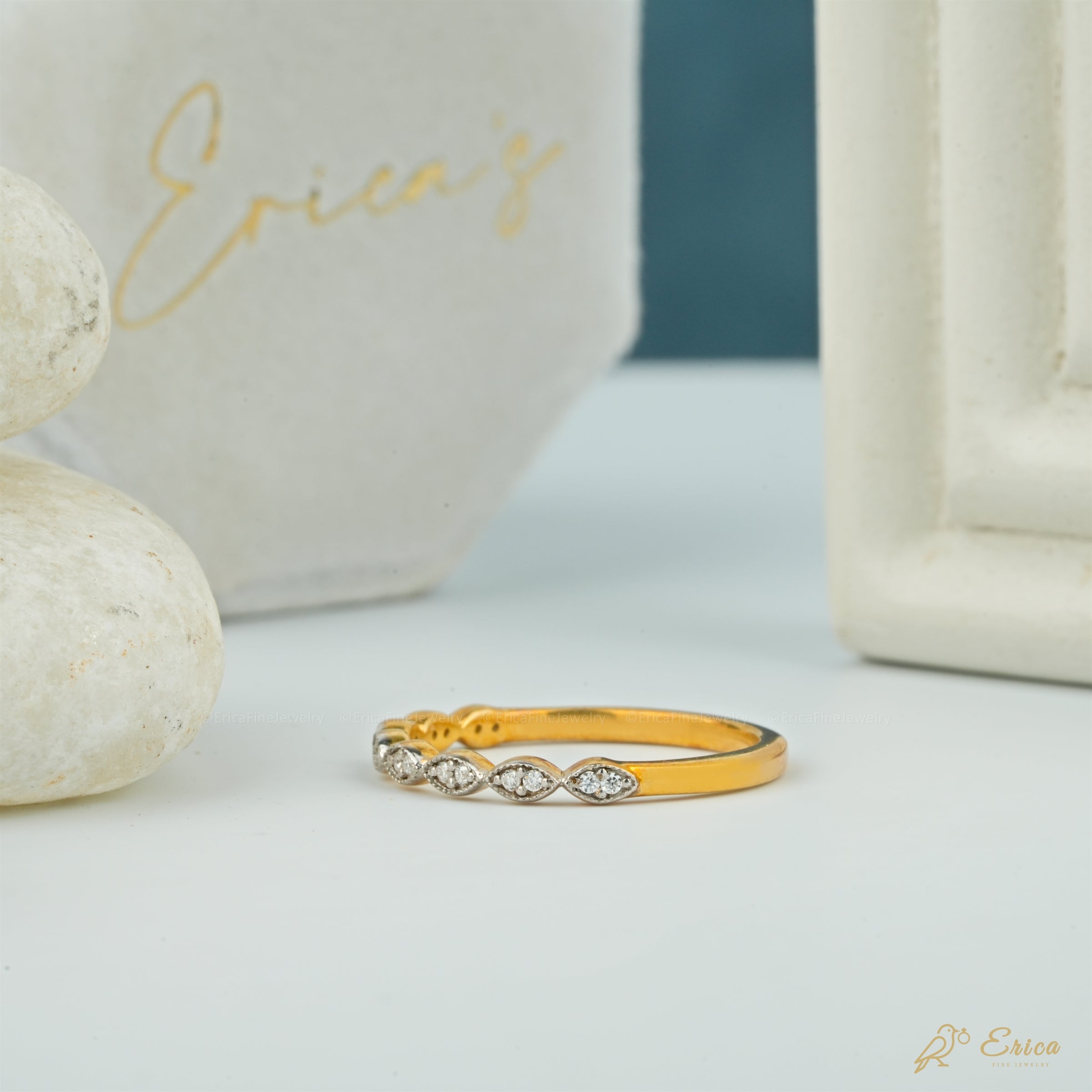 The Florence - Vintage Milgrain Band