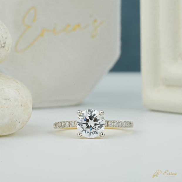The Soleil - Round Pavé Ring