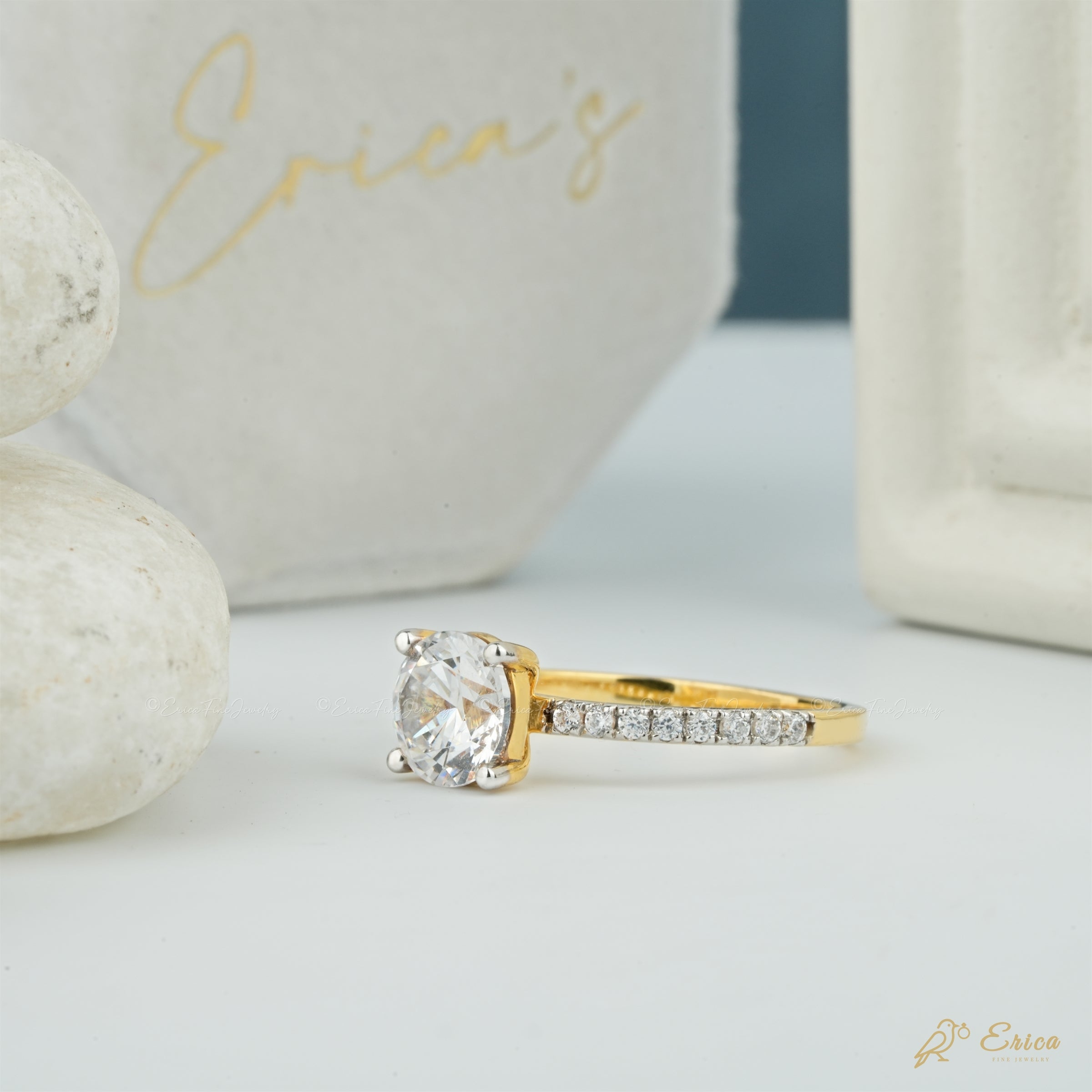 The Soleil - Round Pavé Ring