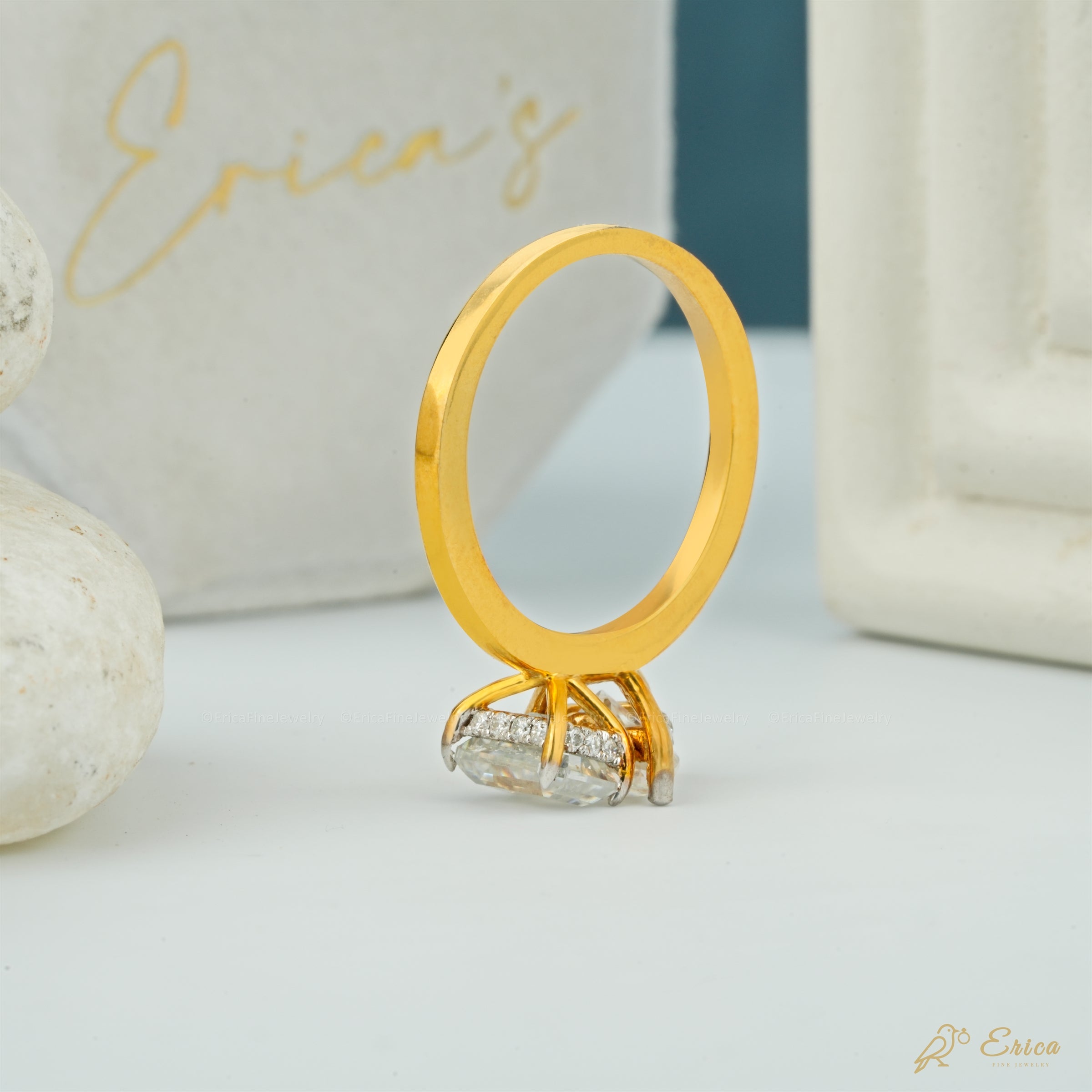 The Destiny - Pear & Emerald Hidden Halo Toi et Moi