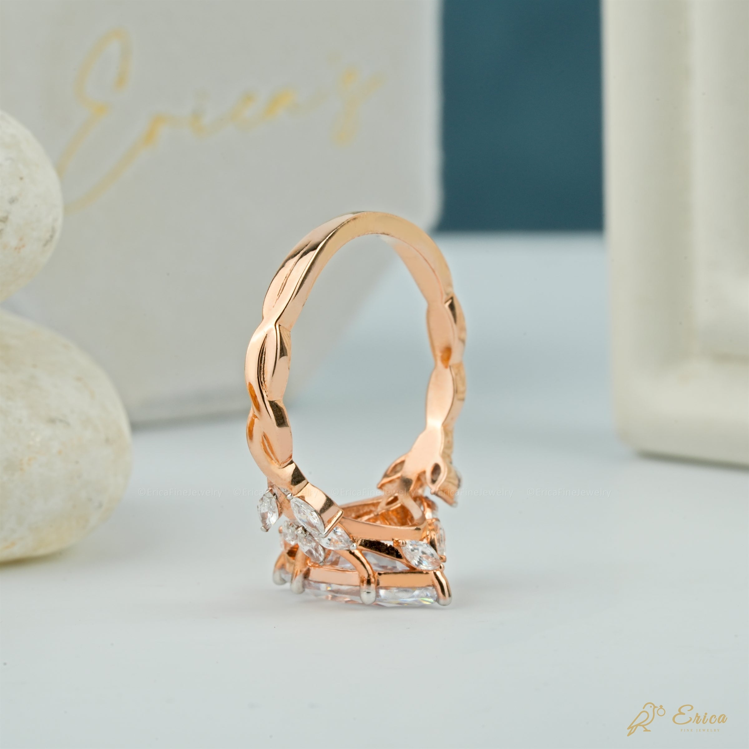 The Wisteria - Vintage Marquise Twisted Band