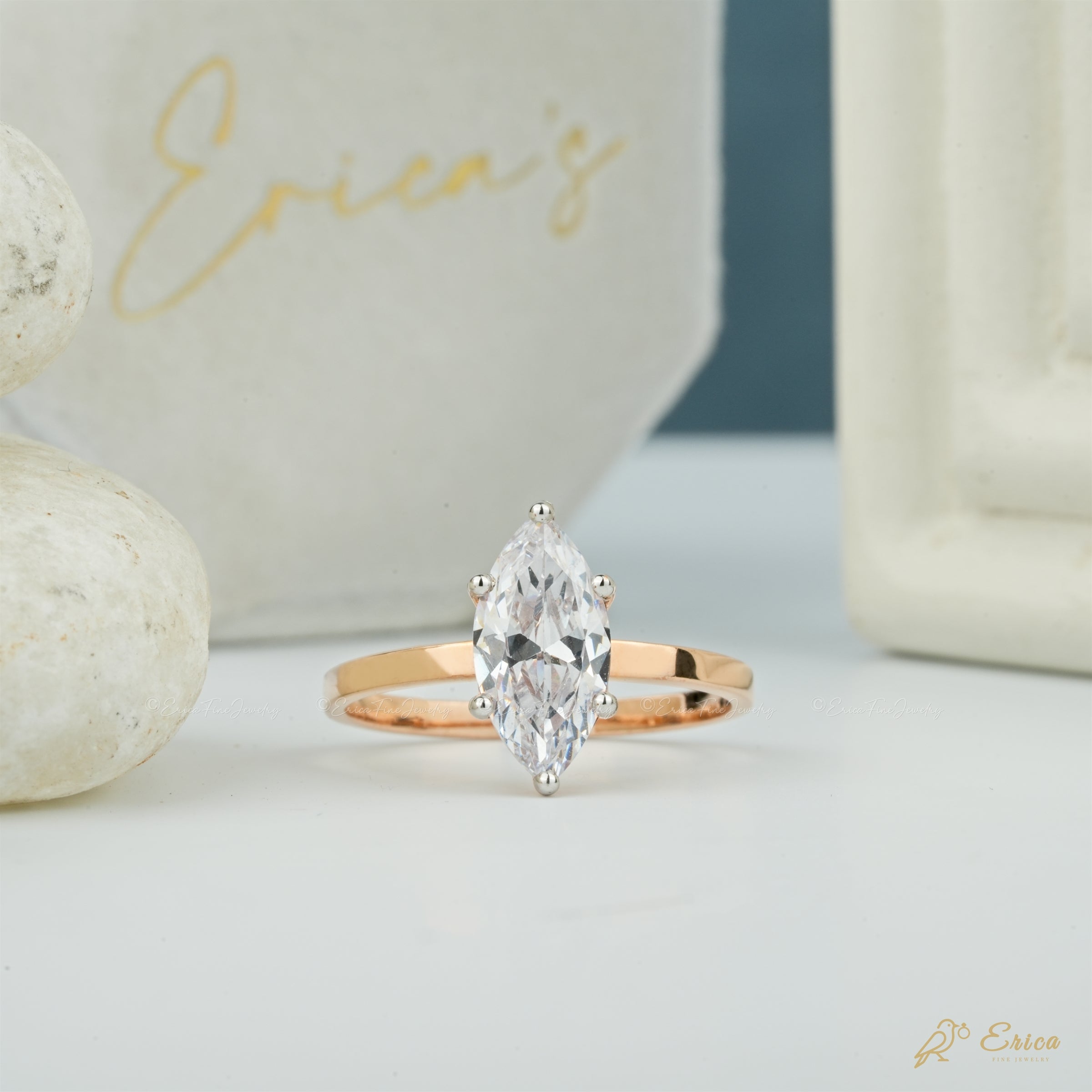 The Whisper - Marquise Solitaire