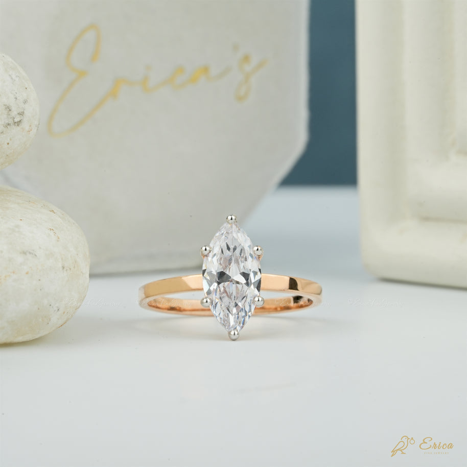 The Whisper - Marquise Solitaire