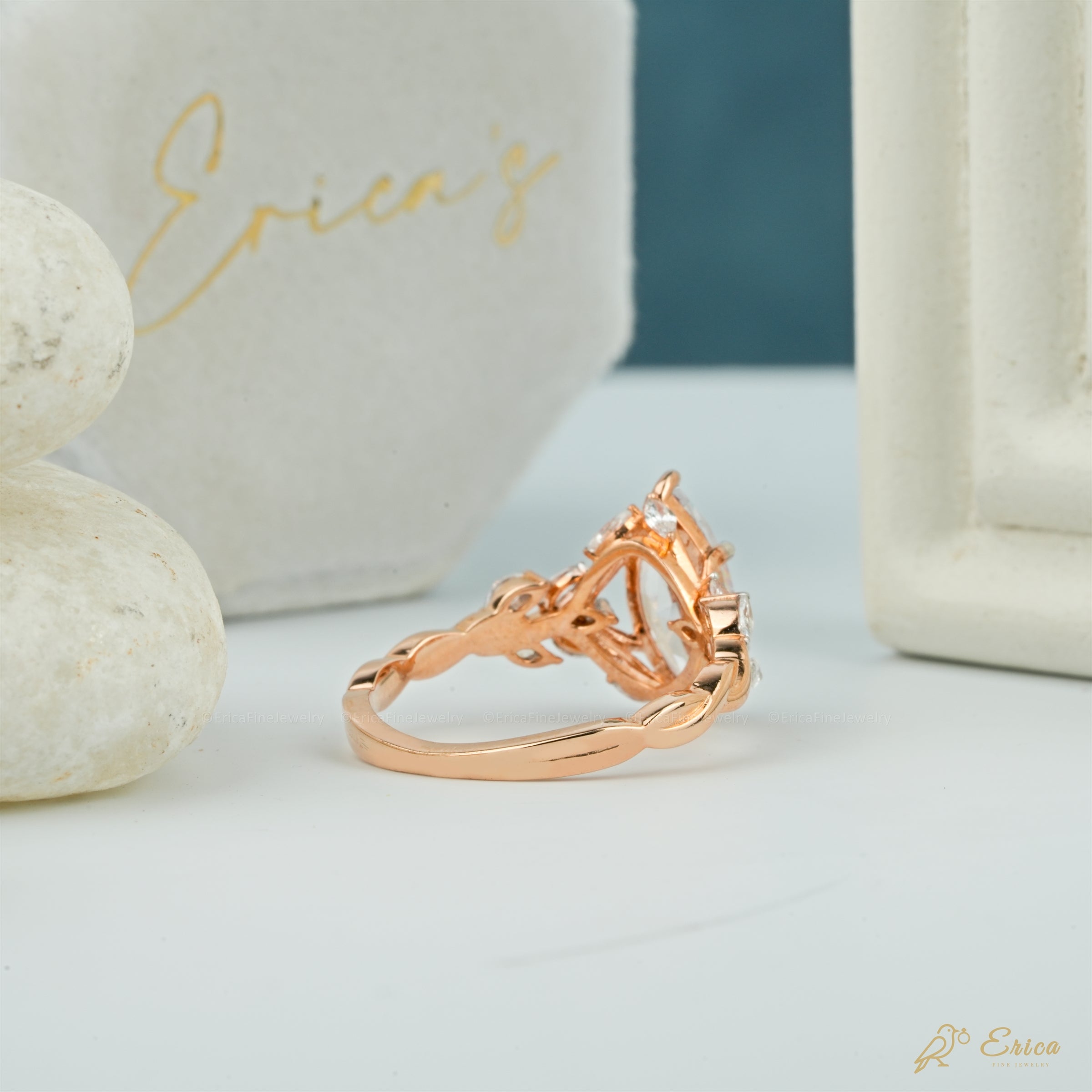 The Wisteria - Vintage Marquise Twisted Band
