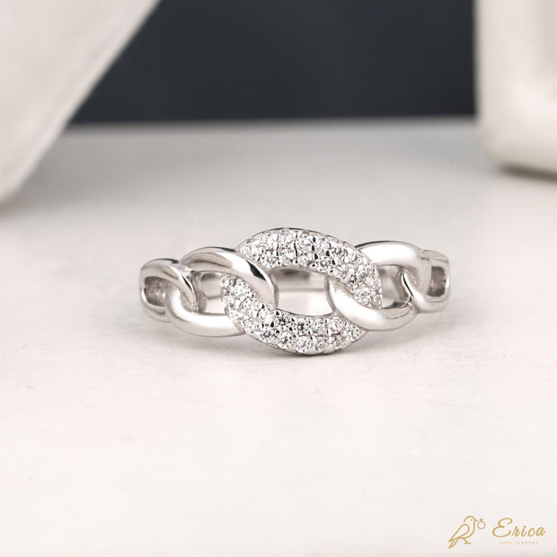 The Chain - Pavé Cuban Link Ring