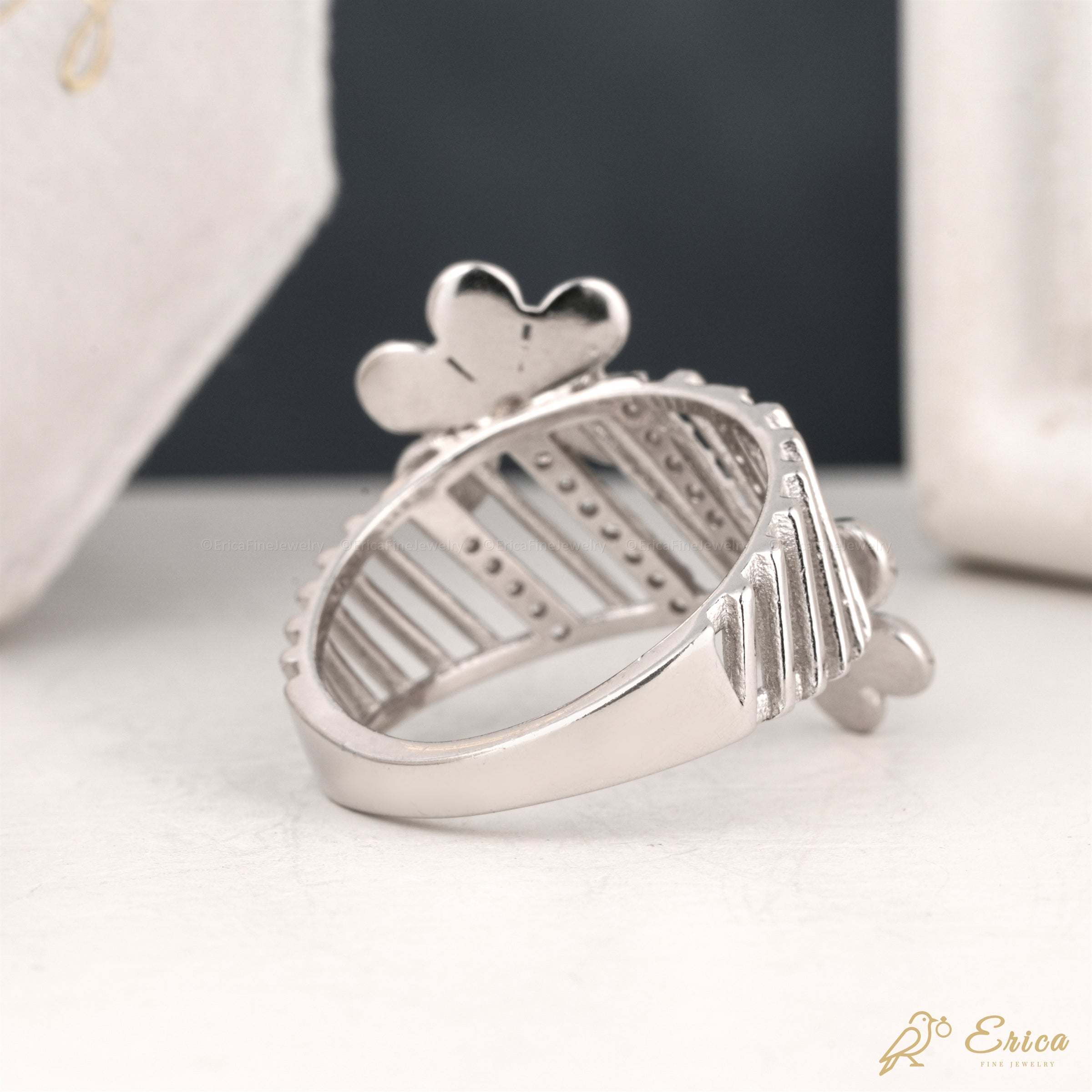The Blossom - Double Flower Open Band Ring