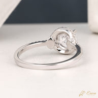 The Celestia - Round Halo Pavé Engagement Ring