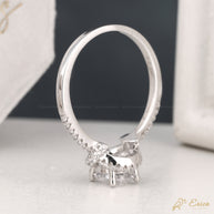 The Celestia - Round Halo Pavé Engagement Ring