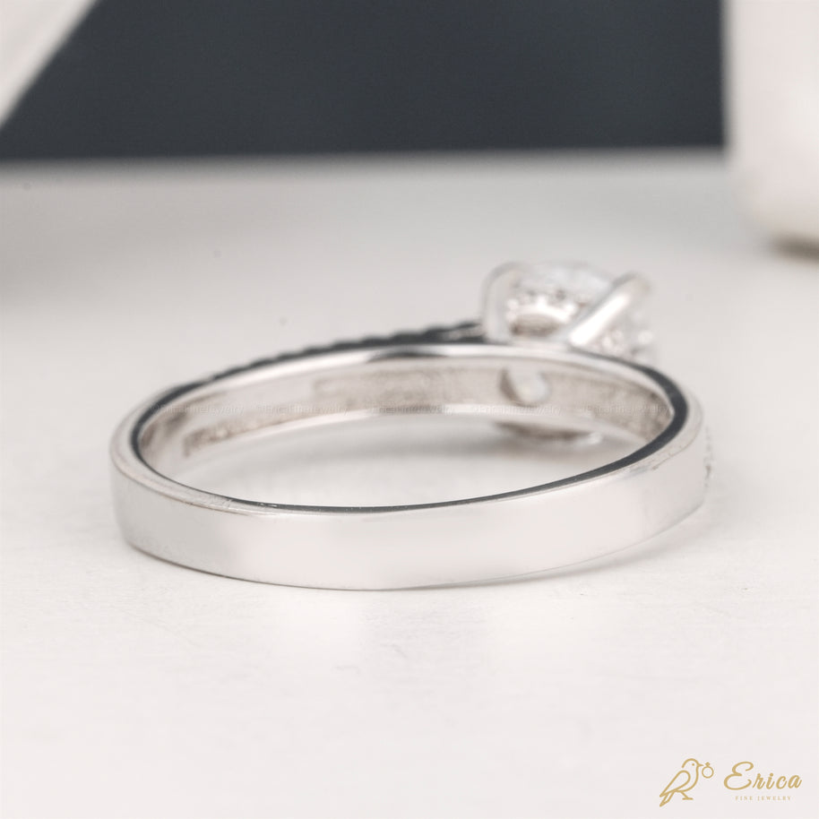 The Grace - Round Solitaire Pavé Hidden Halo Engagement Ring