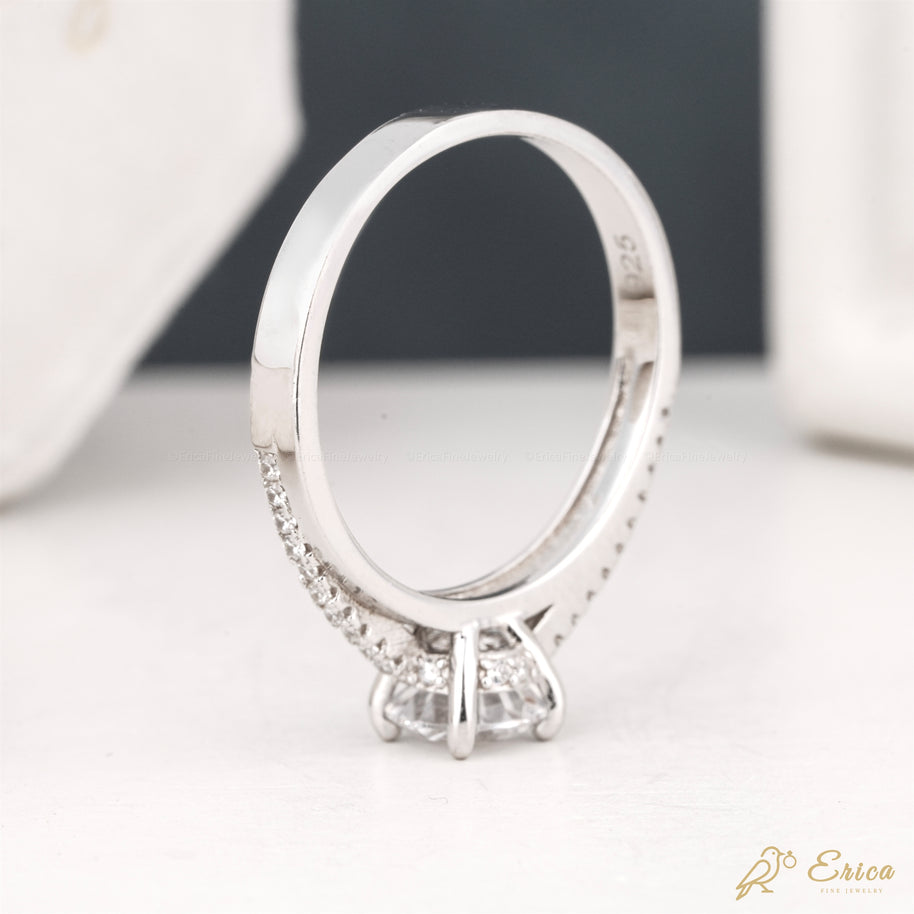 The Grace - Round Solitaire Pavé Hidden Halo Engagement Ring