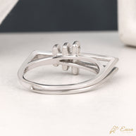 The Trio - Triple Bar Pavé Double Band Ring