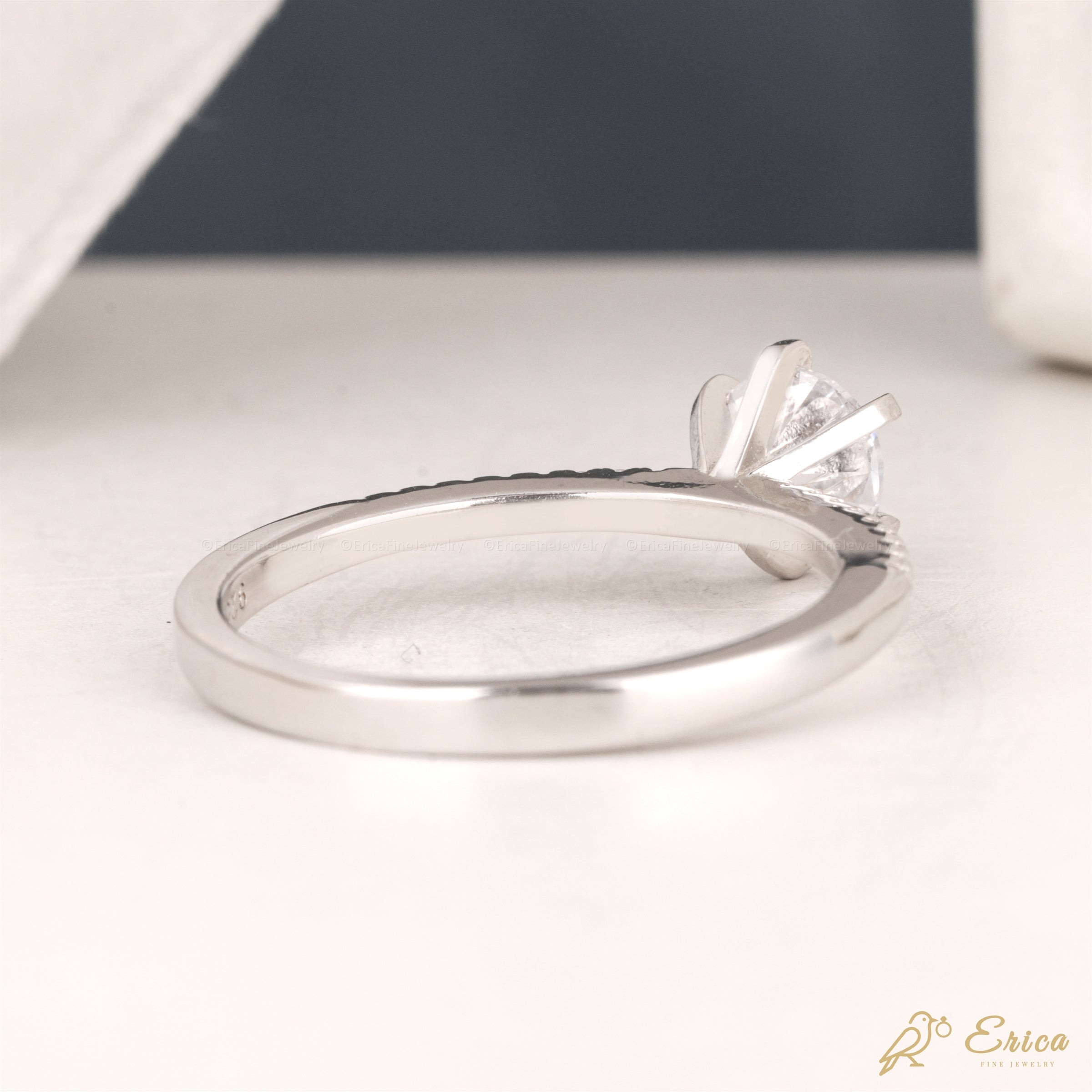 The Aurelia - Six-Prong Pavé Round Brilliant