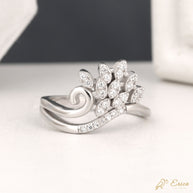 The Elysian - Marquise Illusion Leaf Cluster & Wave Band