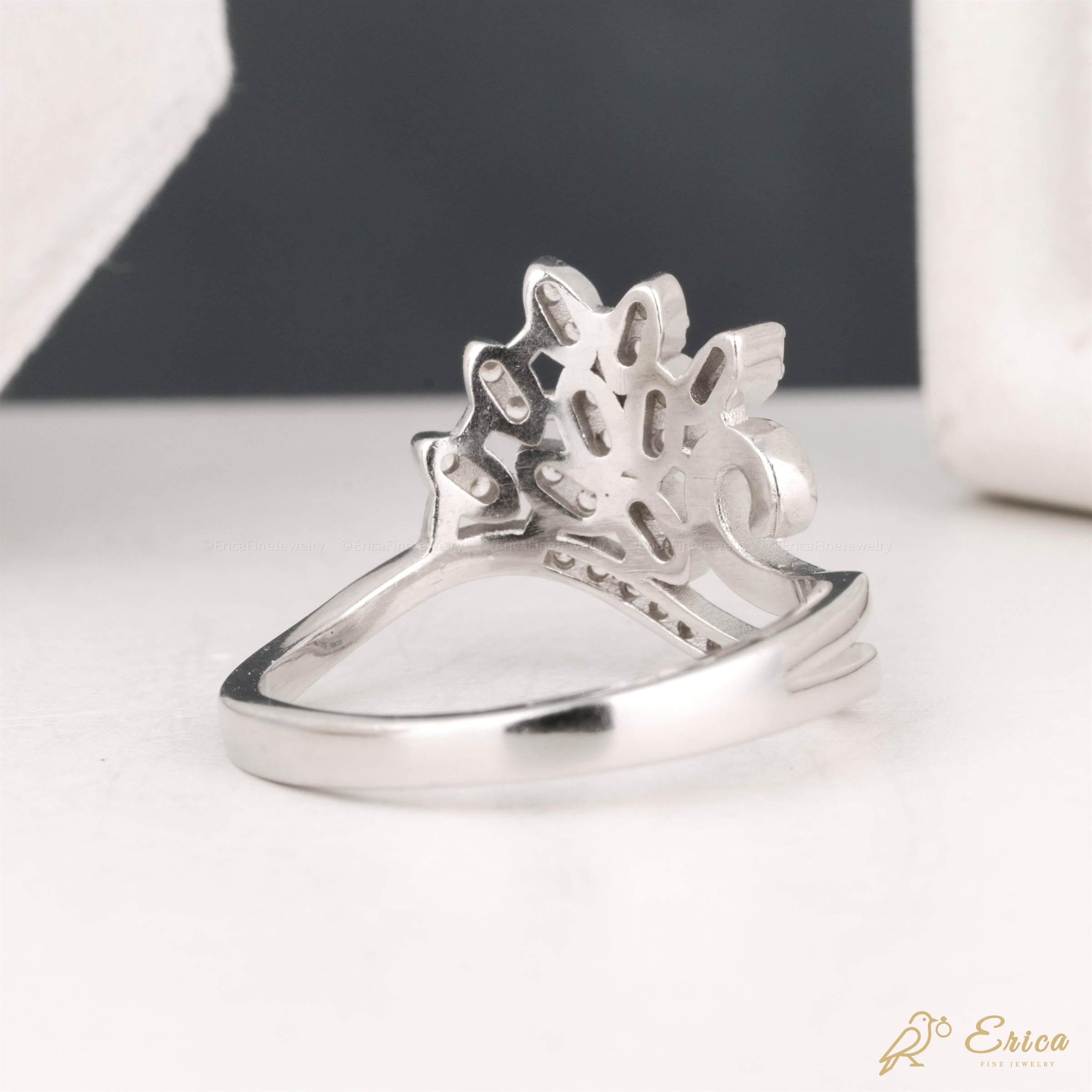 The Elysian - Marquise Illusion Leaf Cluster & Wave Band