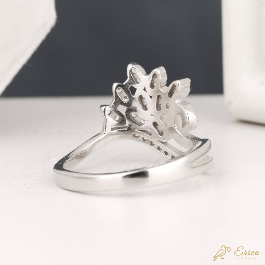 The Elysian - Marquise Illusion Leaf Cluster & Wave Band