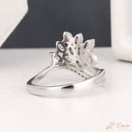 The Elysian - Marquise Illusion Leaf Cluster & Wave Band