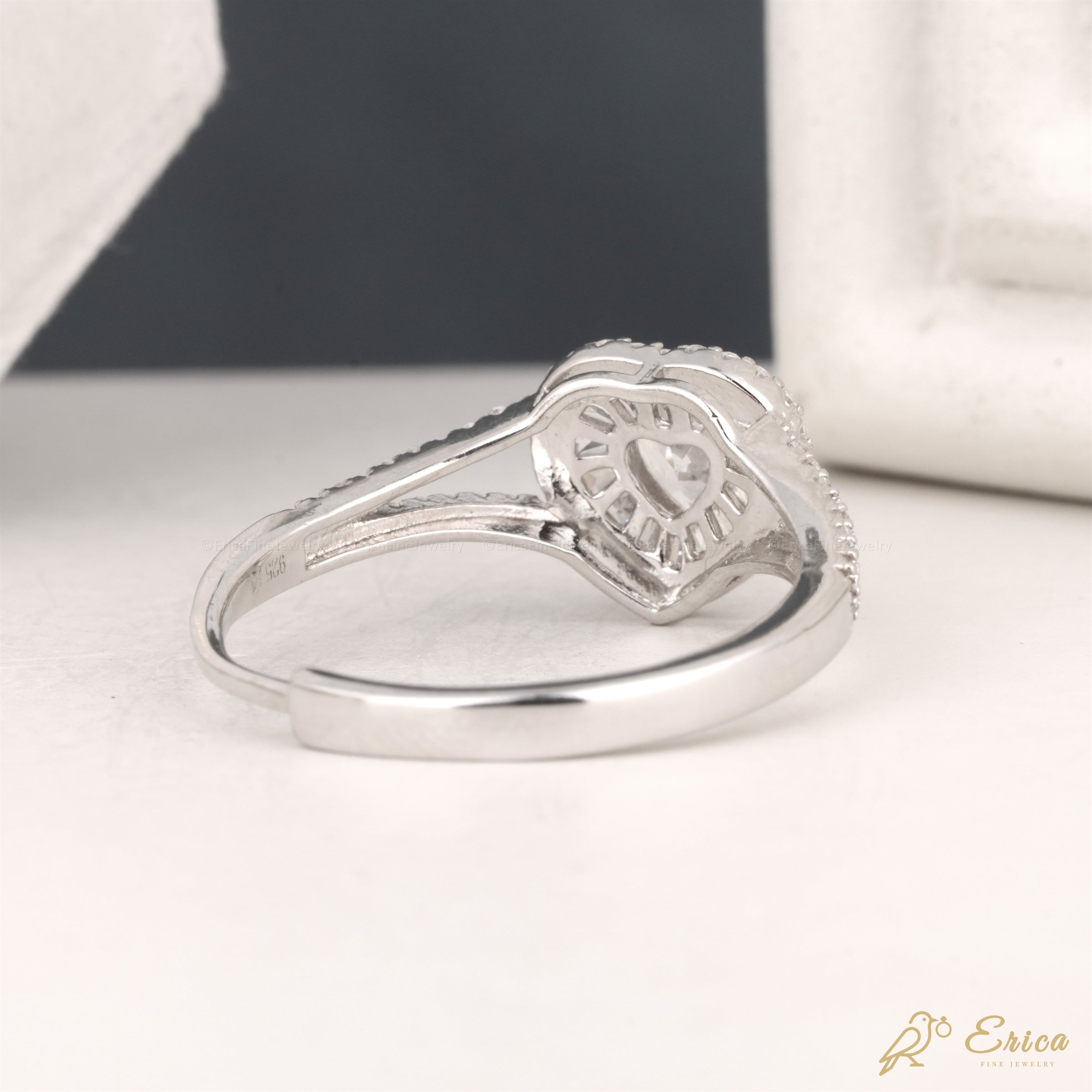 The Amara - Ballerina Halo & Split-Shank Pavé Heart Cut