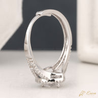 The Amara - Ballerina Halo & Split-Shank Pavé Heart Cut
