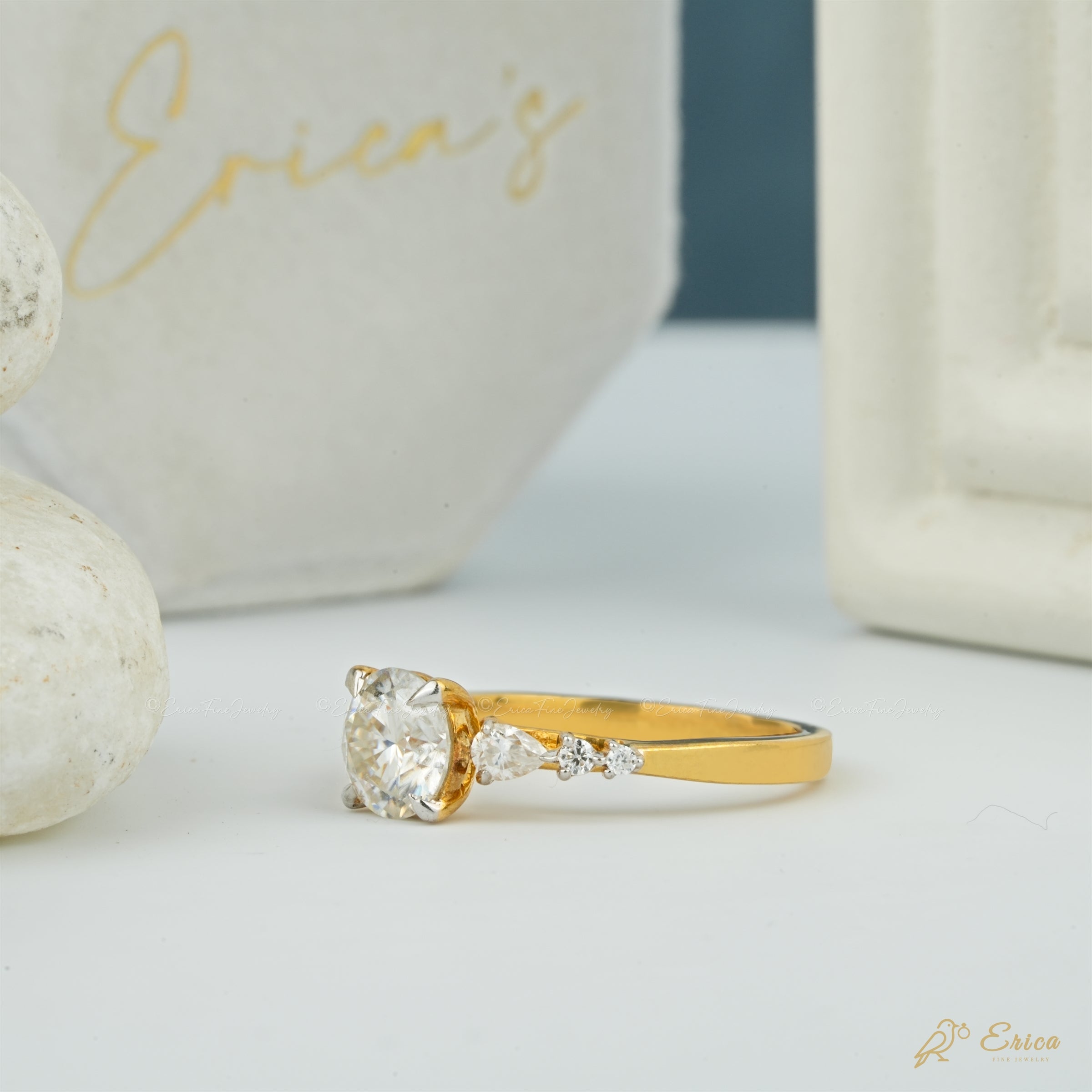 The Celeste - Round Cluster Ring