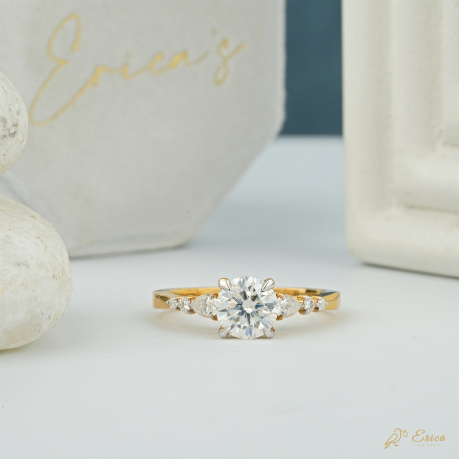 The Celeste - Round Cluster Ring