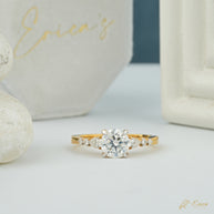 The Celeste - Round Cluster Ring