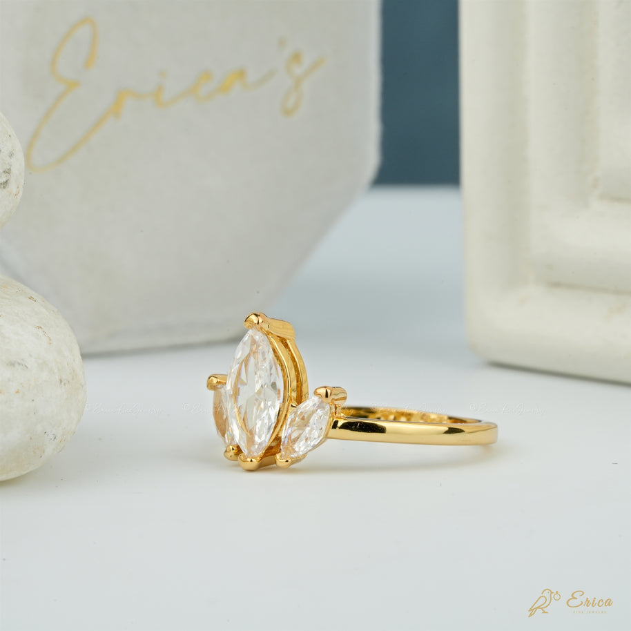 The Lotus - Marquise Three Stone