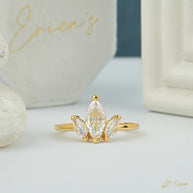 The Lotus - Marquise Three Stone
