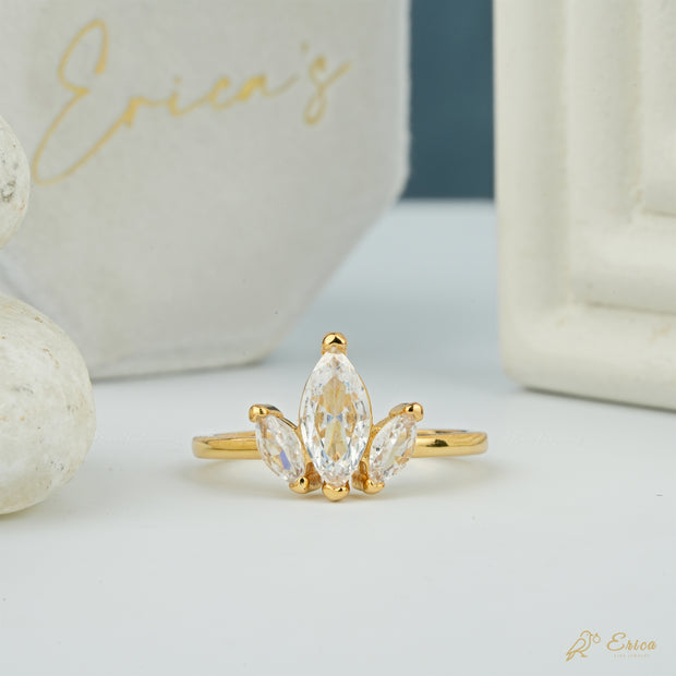The Lotus - Marquise Three Stone