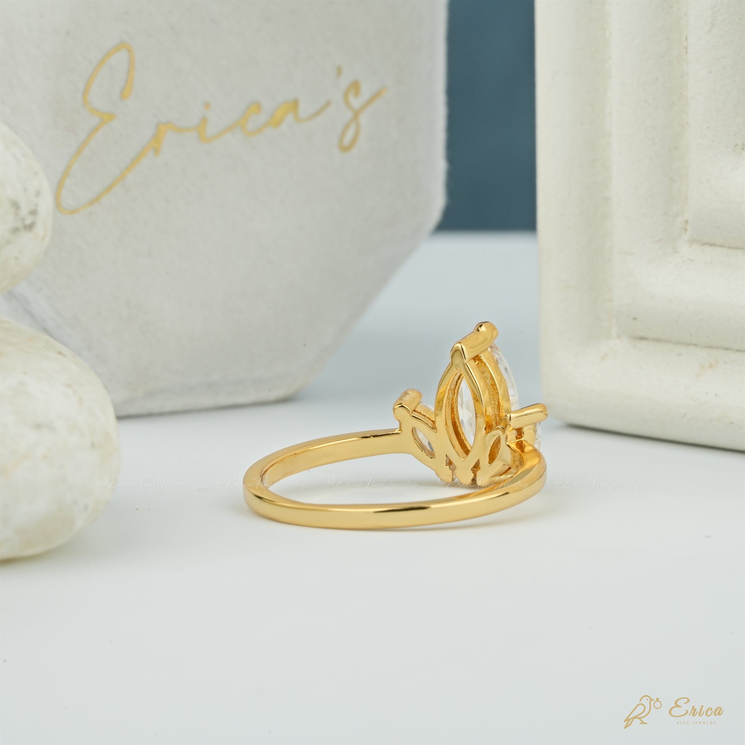 The Lotus - Marquise Three Stone