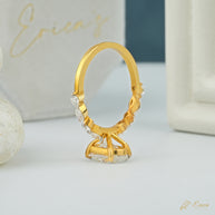 The Capri - Oval Shared Prong Ring
