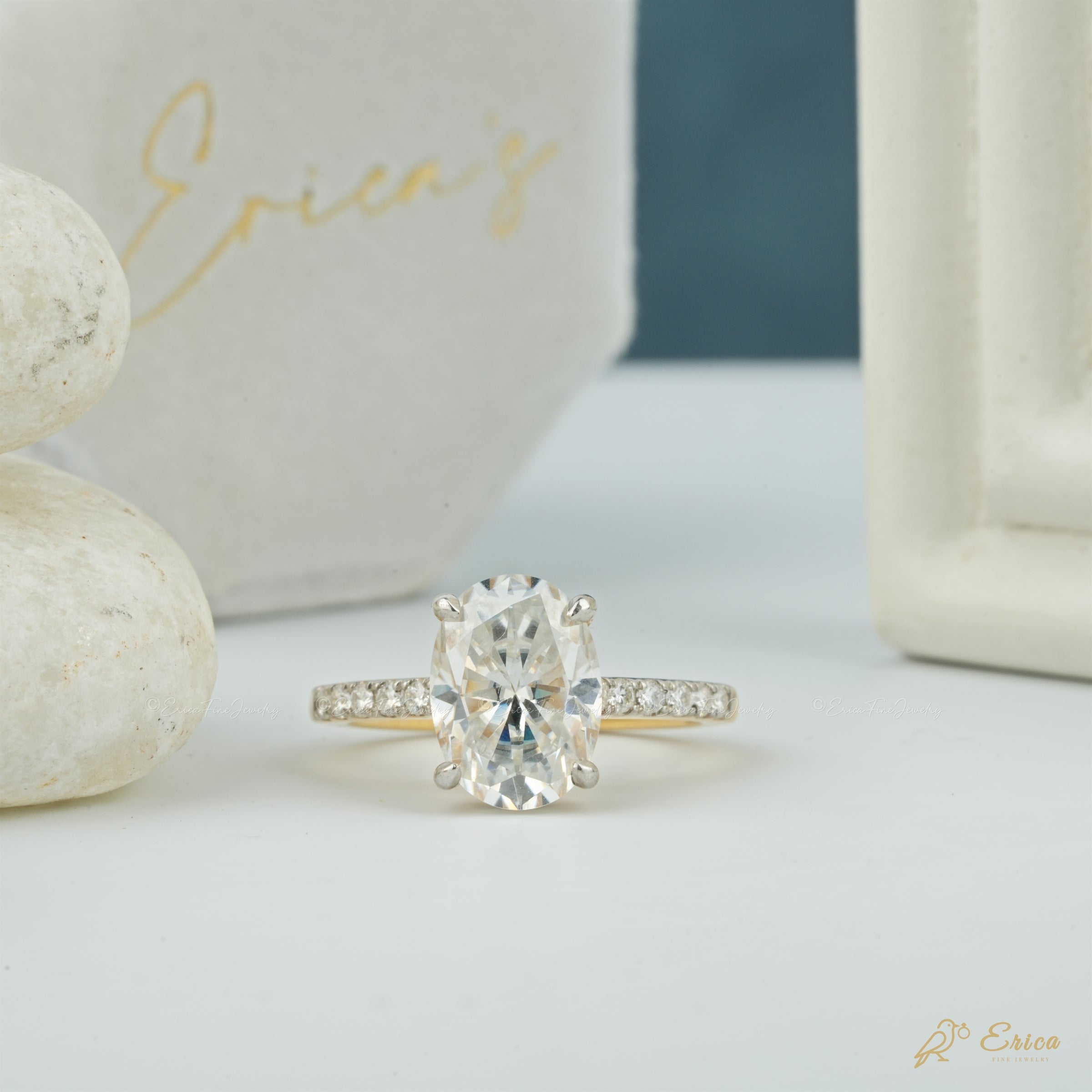 The Mirage - Oval Hidden Halo Pavé