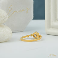 The Vine - Round Bezel Tendril Ring