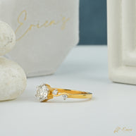The Vine - Round Bezel Tendril Ring