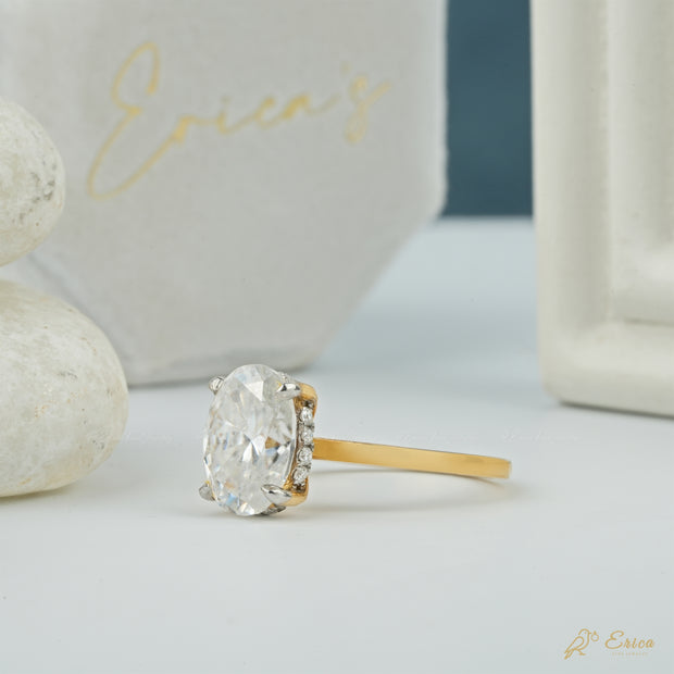 The Luminous - Oval Lab Grown Diamond Hidden Halo Ring