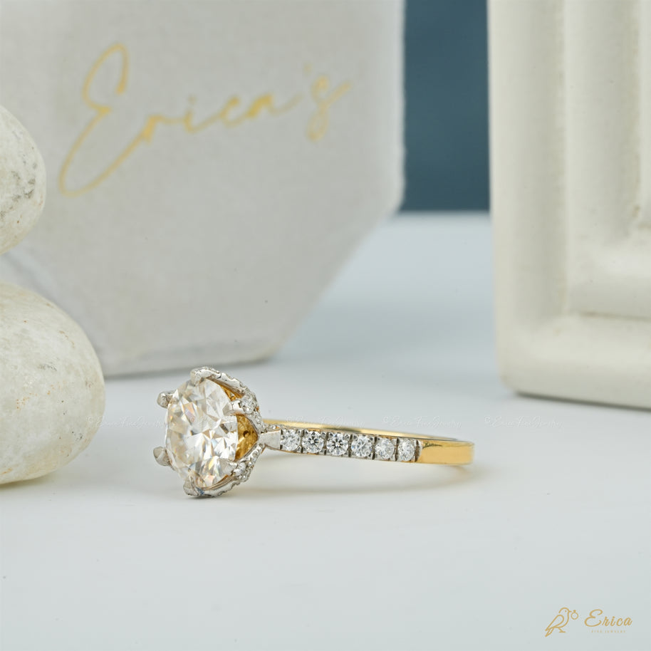 The Moonlight - Round Hidden Halo Pavé