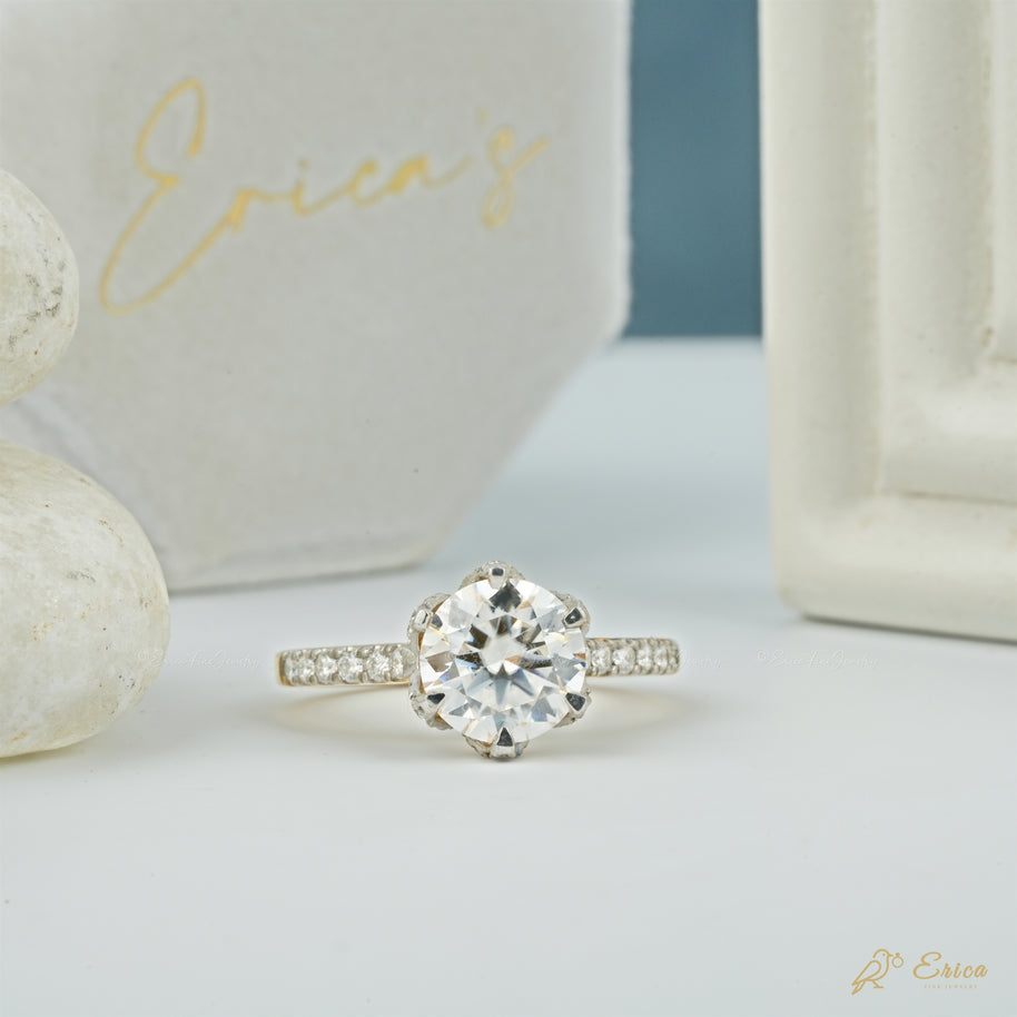 The Moonlight - Round Hidden Halo Pavé