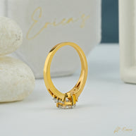 The Luna - Round Pavé Solitaire