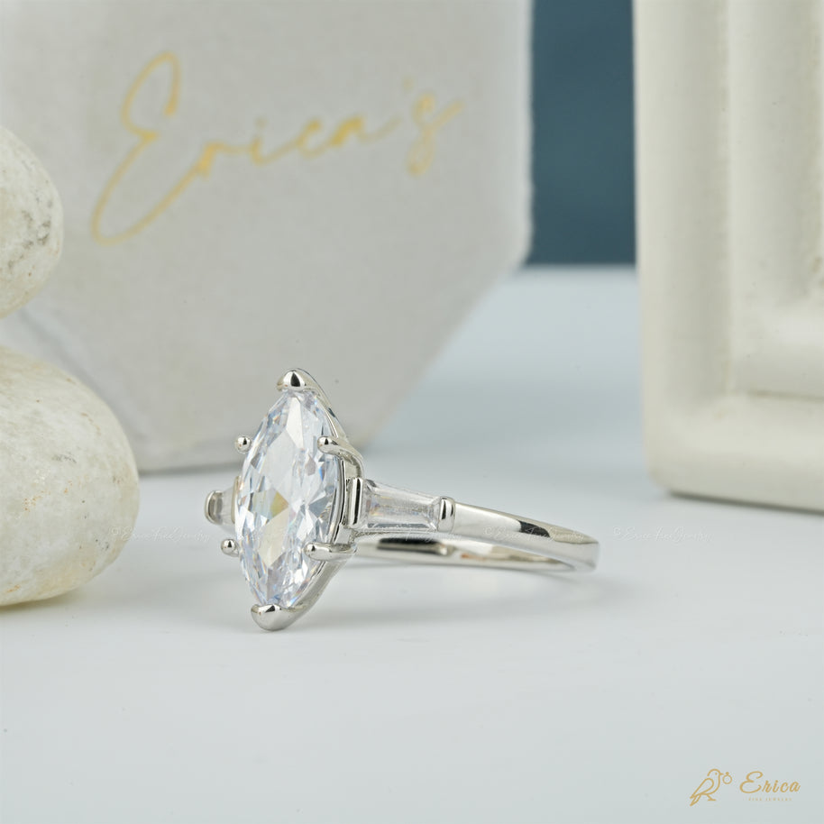 The Deco - Marquise with Baguette Shoulders