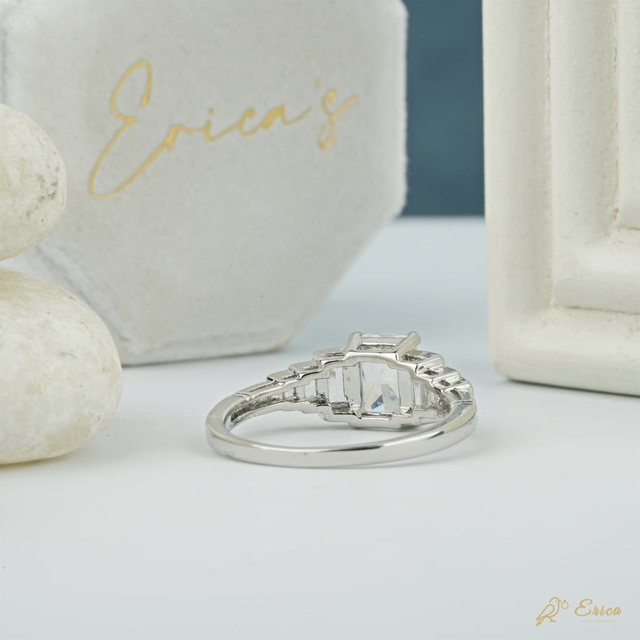 The Empire - Radiant Three Stone Pavé