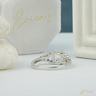 The Empire - Radiant Three Stone Pavé
