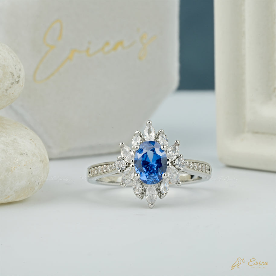 The Ocean - Blue Oval Starburst Halo