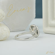 The Duchess - Oval Halo Pavé Ring