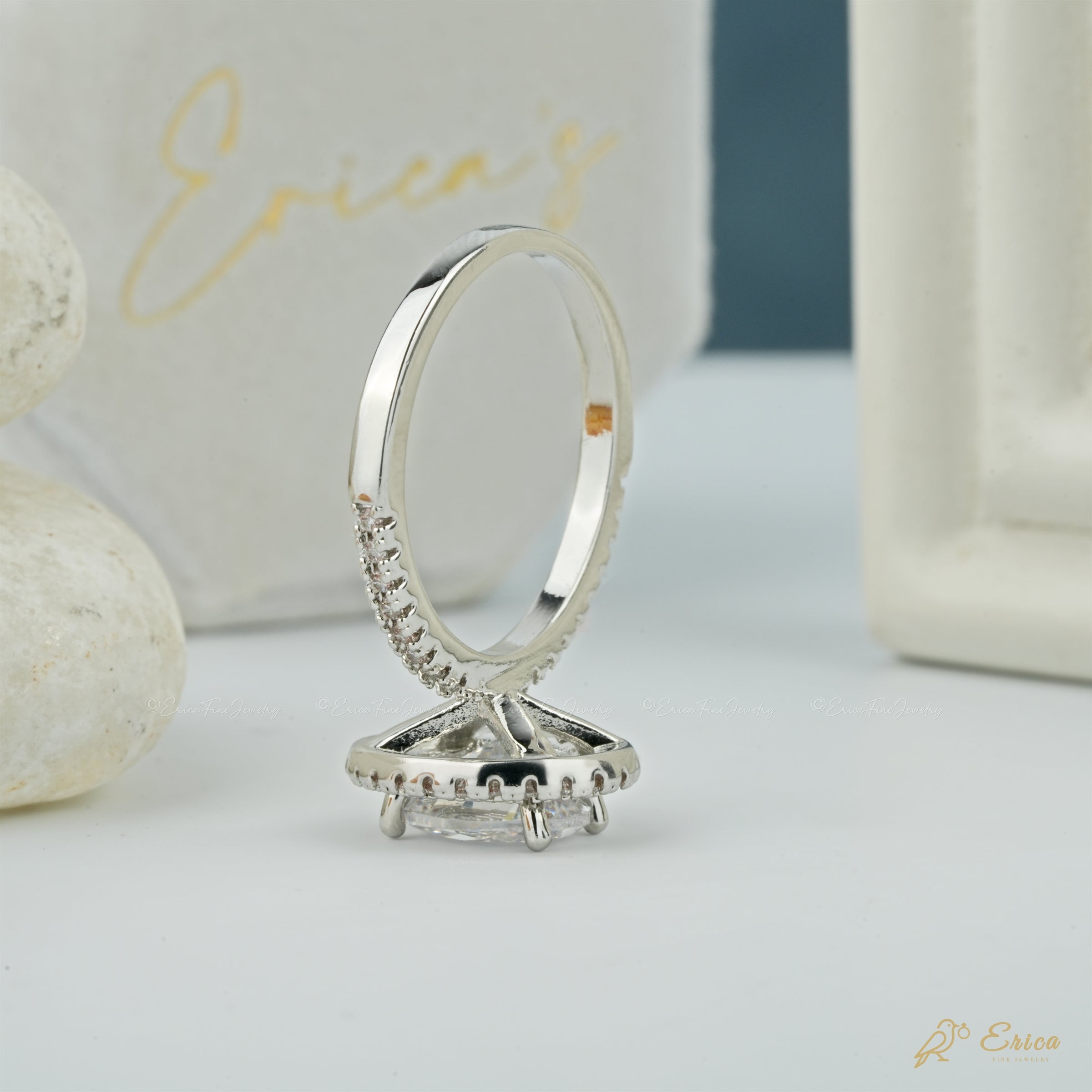 The Duchess - Oval Halo Pavé Ring