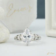 The Antique - Vintage Marquise with Baguettes