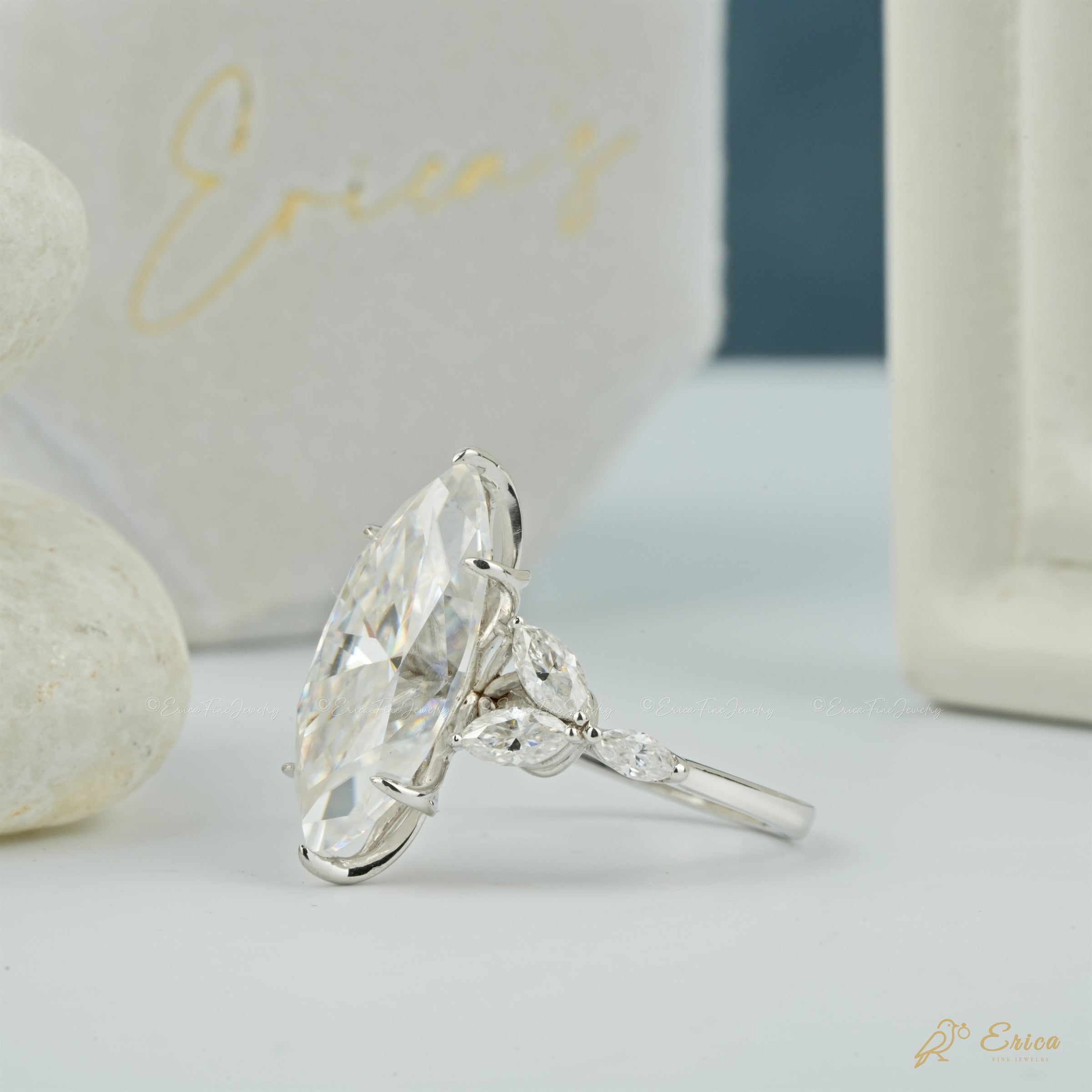 The Botanical - Marquise Cluster Ring